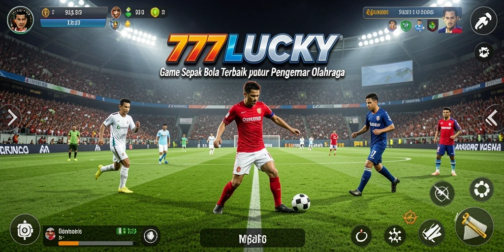 Gameplay seru dalam 777LUCKY saat pertandingan sepak bola.