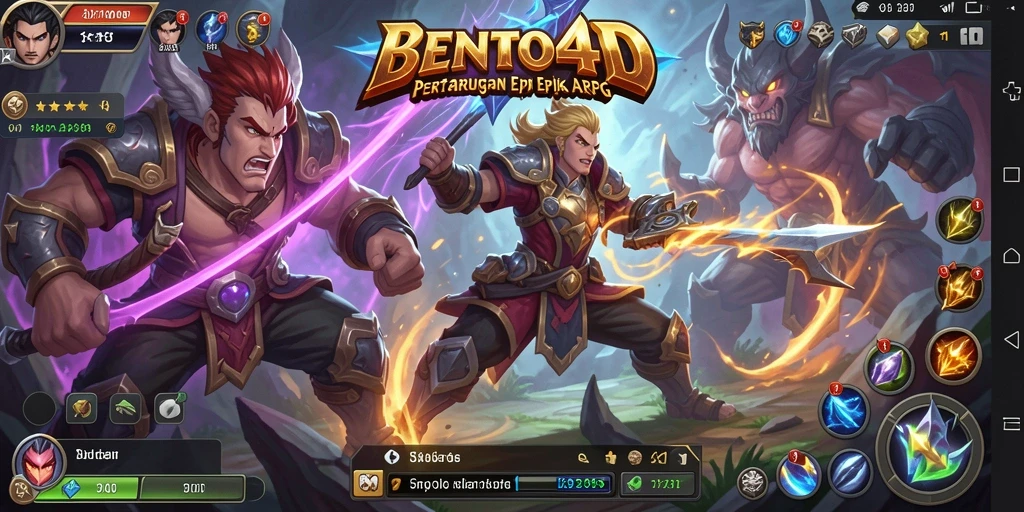 Gameplay BENTO4D yang menarik dengan pertarungan ARPG seru.