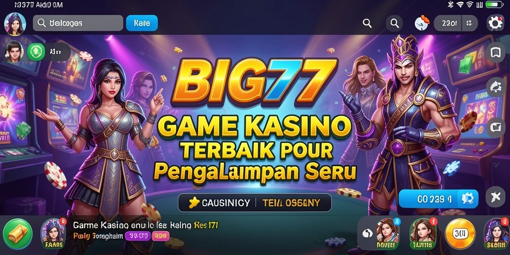 Tampilan gameplay menarik dari BIG77 dengan grafis kasino yang memukau.