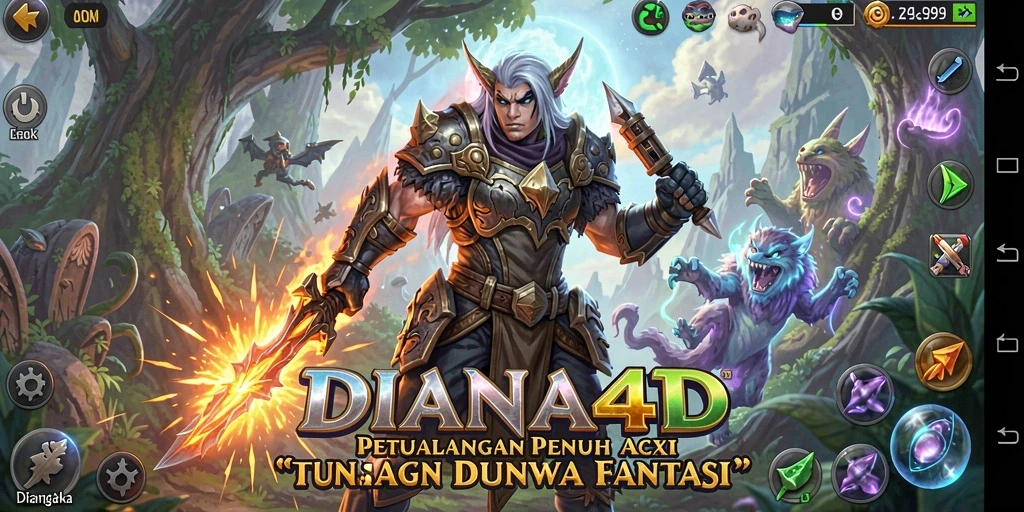 Tampilan gameplay dinamis dan menarik di DIANA4D.