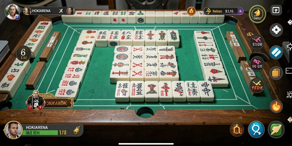 Tampilan menarik dalam permainan Mahjong HOKIARENA.