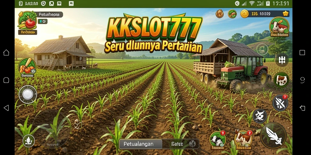 Tampilan menarik dari gameplay KKSLOT777 di dunia pertanian.