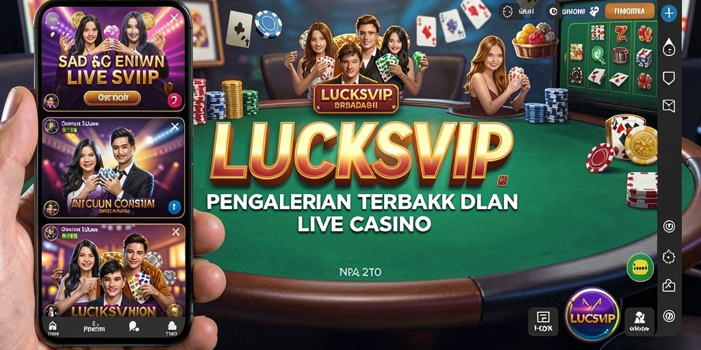 Screenshot LUCKSVIP menampilkan dealer profesional dalam gameplay Live Casino.