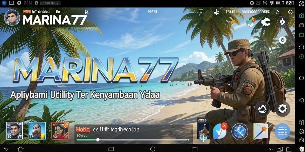 Tampilan antarmuka utama MARINA77 dengan fitur-fitur Utility yang menarik.