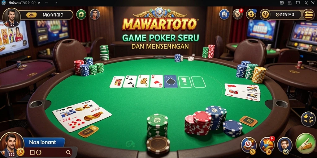 Tampilan gameplay seru MAWARTOTO dalam permainan Poker.