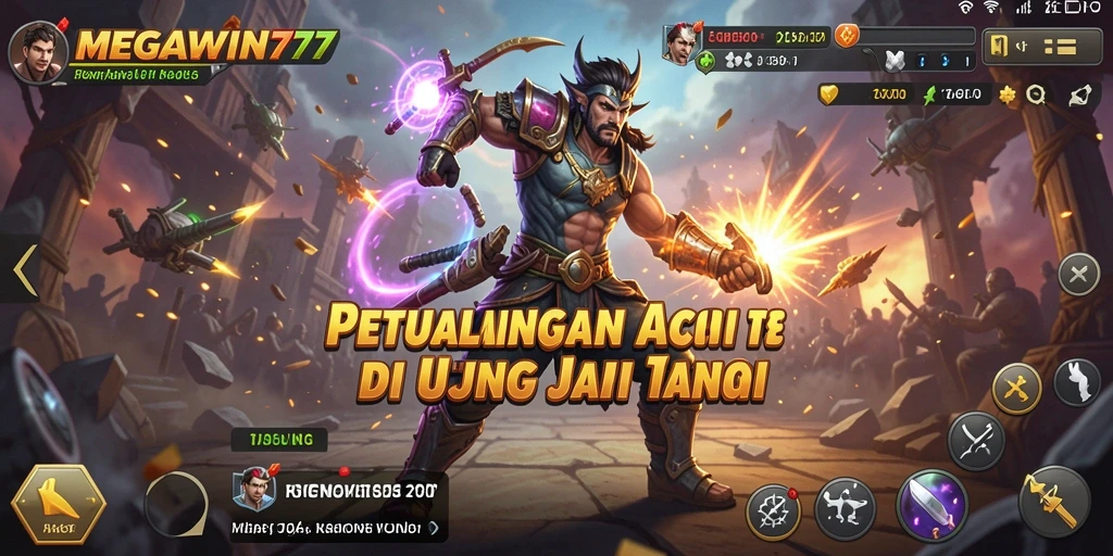 Tampilan aksi seru dalam gameplay MEGAWIN777 yang mendebarkan.