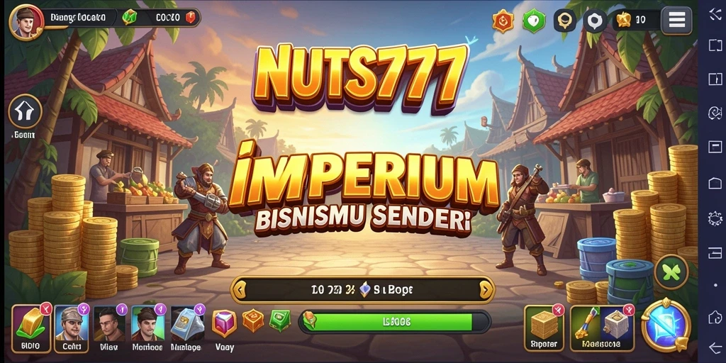 Tampilan gameplay <strong>NUTS777</strong> yang memukau dengan berbagai aktivitas bisnis.