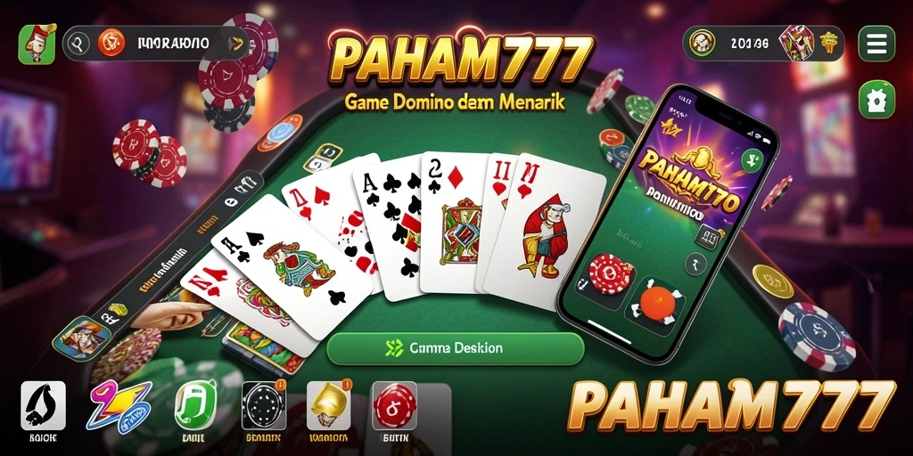 Tampilan gameplay PAHAM777 yang menakjubkan dengan suasana bermain Domino.