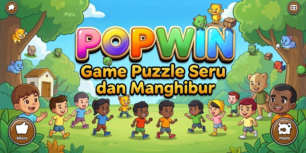 Tampilan menarik dari gameplay POPWIN yang penuh tantangan puzzle.