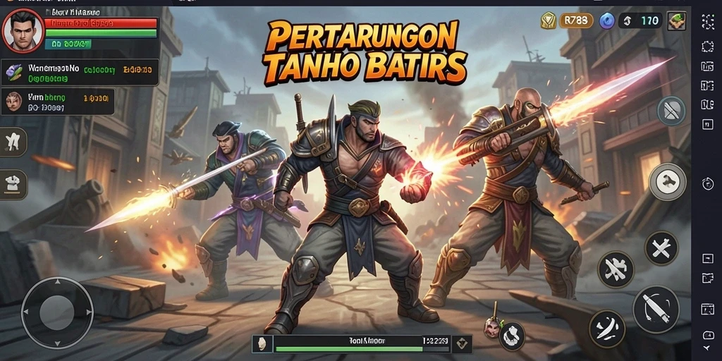 Tampilan aksi mendebarkan dalam gameplay RR789.